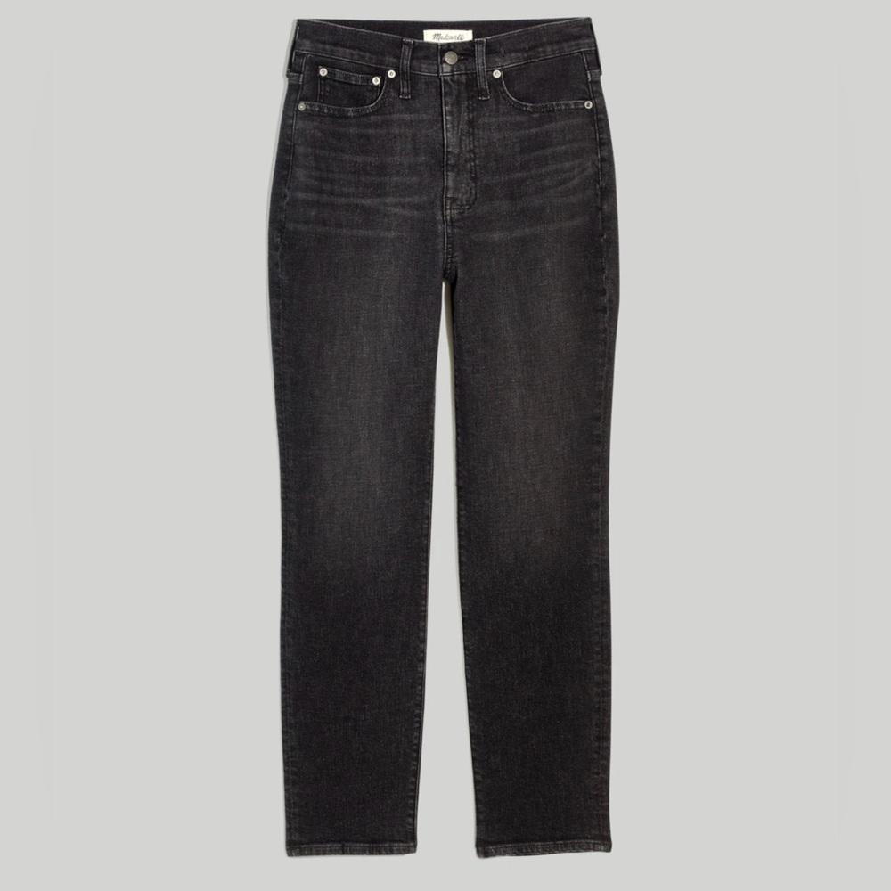 Madewell The Mom Jean Black Stretch denim Women’s Size 28 Straight tapered leg - Picture 3 of 13